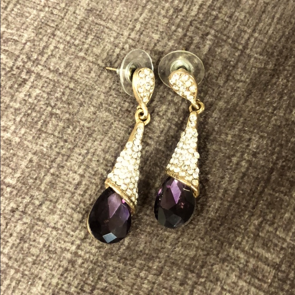 purple earrings